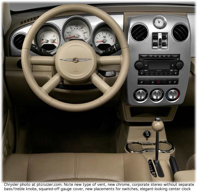 inside of the 2006 Chrysler PT Cruiser